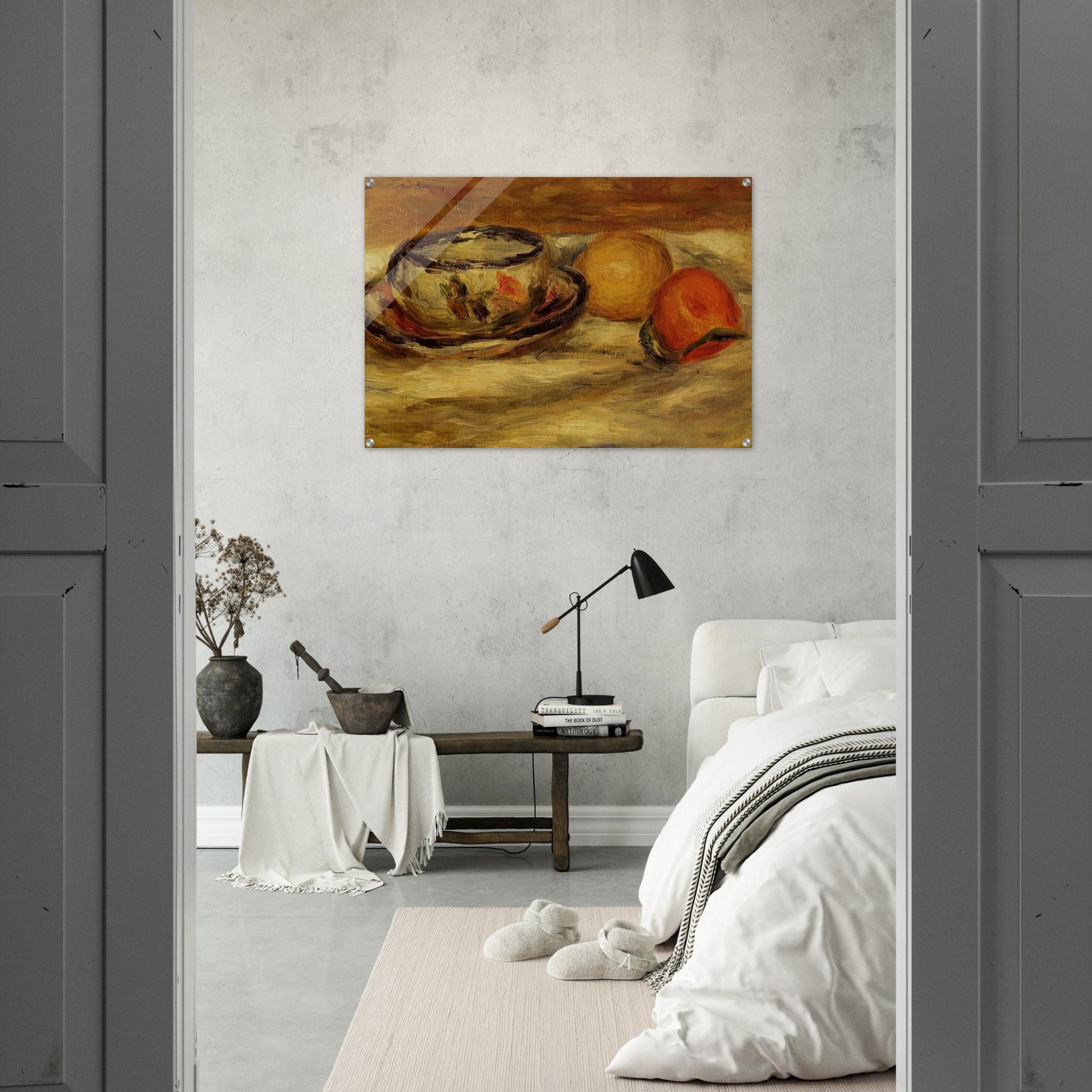 Cup, Lemon and Tomato - Pierre-Auguste Renoir Acrylic Print - 70x100 cm / 28x40″ inches | Pierre-Auguste Renoir Wall Art | Pierre-Auguste Renoir Prints