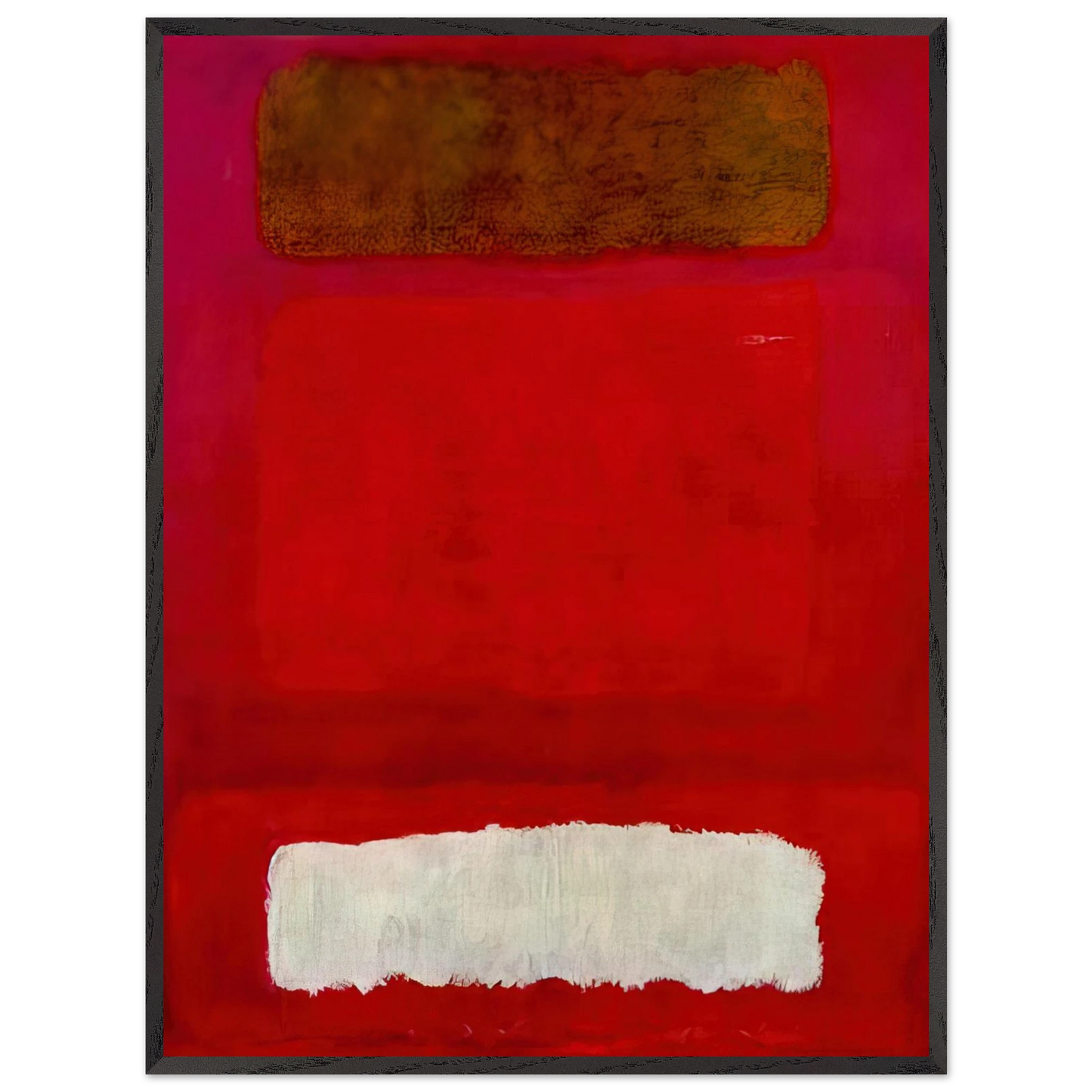 Mark Rothko - No. 16 Red, White, and Brown - 1957 Wall Art - 21x29.7 cm / 8x12" - Premium Wooden Framed Poster With Fine Art Paper-canvas - Wood frame