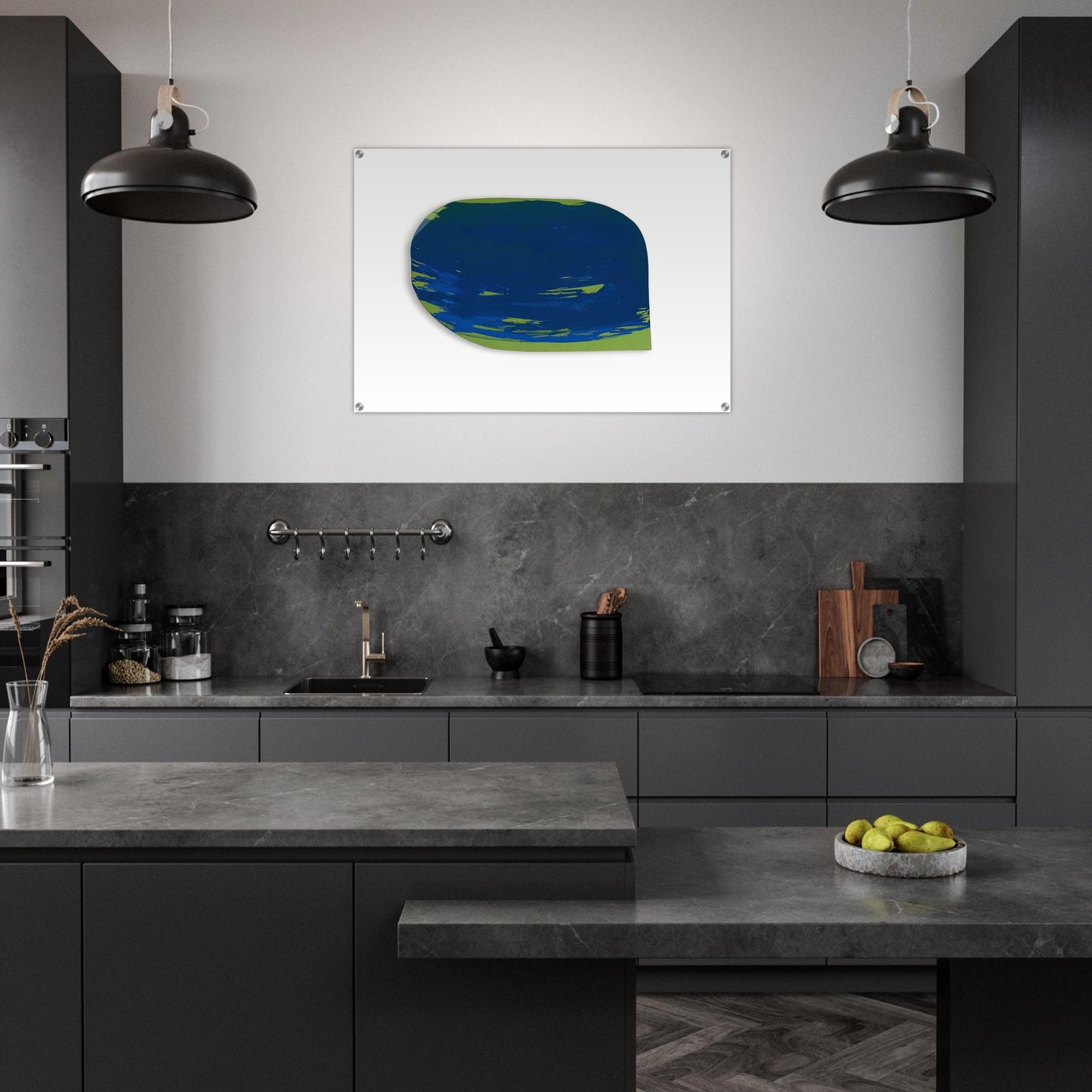 BLAU AUF GR N 1965 - BLINKY PALERMO Acrylic Print - 70x100 cm / 28x40″ inches | BLINKY PALERMO Wall Art | BLINKY PALERMO Prints