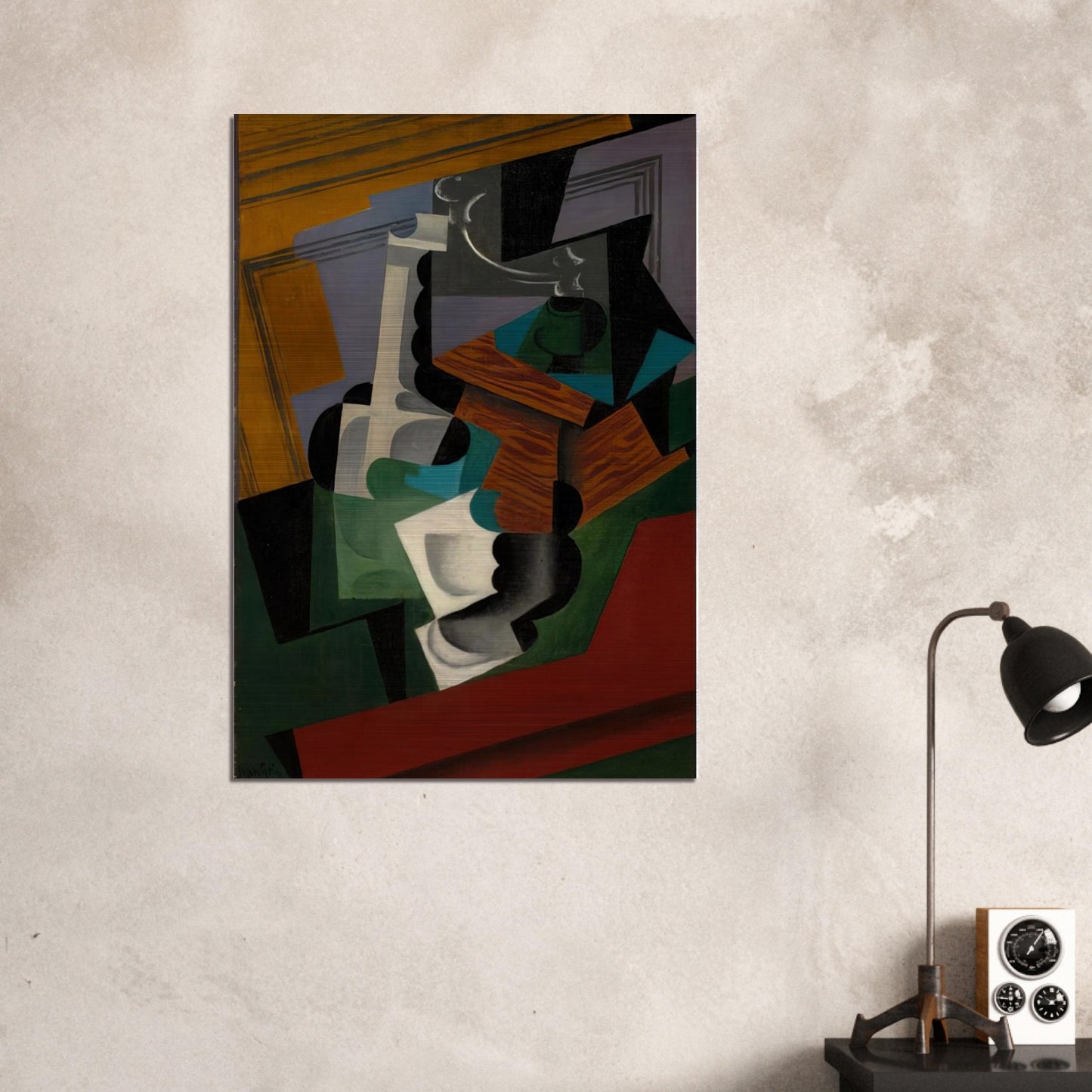 THE COFFEE MILL 1916 - Juan Gris Brushed Aluminum Print - 70x100 cm / 28x40 inches | Juan Gris Aluminum Print | Juan Gris Prints