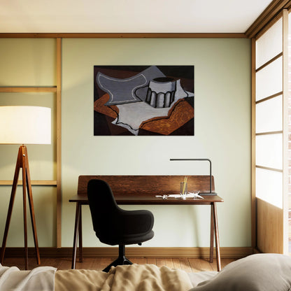 THE GOBLET 1927 - Juan Gris Brushed Aluminum Print - 70x100 cm / 28x40 inches | Juan Gris Aluminum Print | Juan Gris Prints