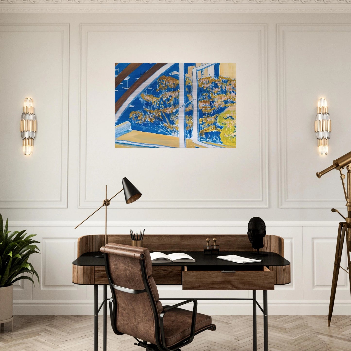 The Window, Lavender Bay - 1980 - Brett Whiteley Brushed Aluminum Print - 70x100 cm / 28x40 inches | Brett Whiteley Aluminum Print | Brett Whiteley Prints
