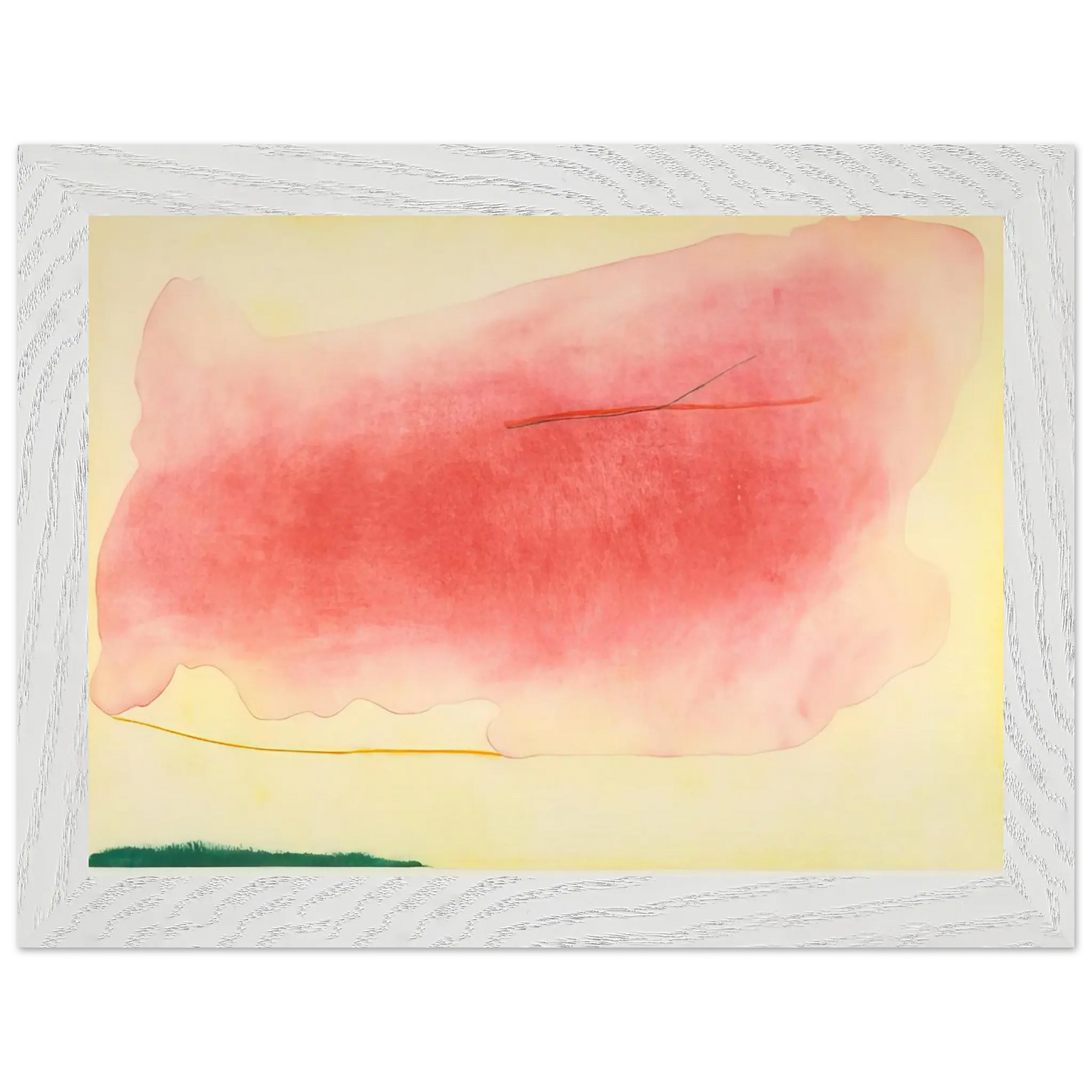 Helen Frankenthaler - Nepenthe - 1972 Wall art - 28x43  cm / XL (11x17 Inches) - Premium Wooden Framed Poster With Fine Art Paper - White frame