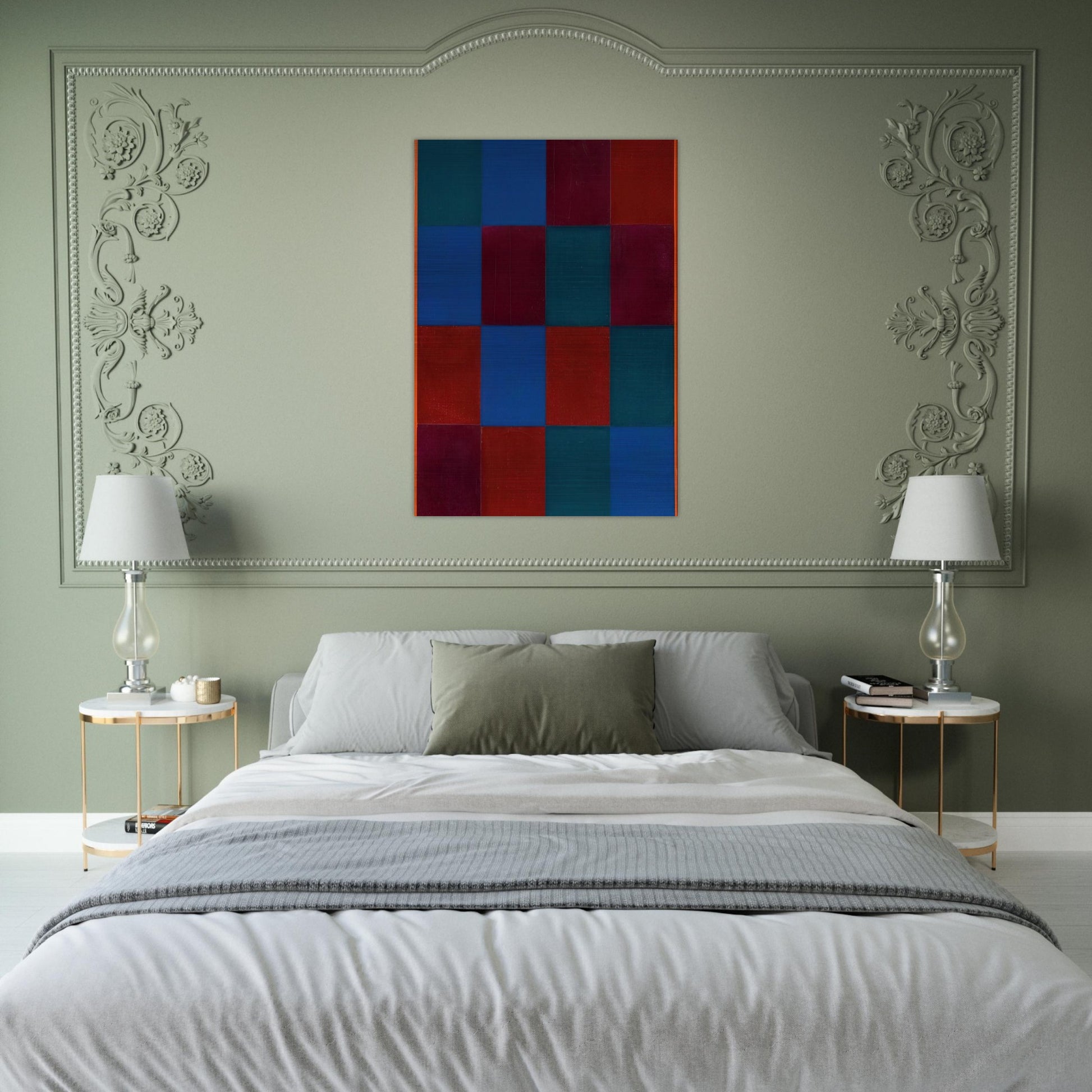 Four Equal Groups of Four - 1970 - Max Bill Brushed Aluminum Print - 70x100 cm / 28x40 inches | Max Bill Aluminum Print | Max Bill Prints