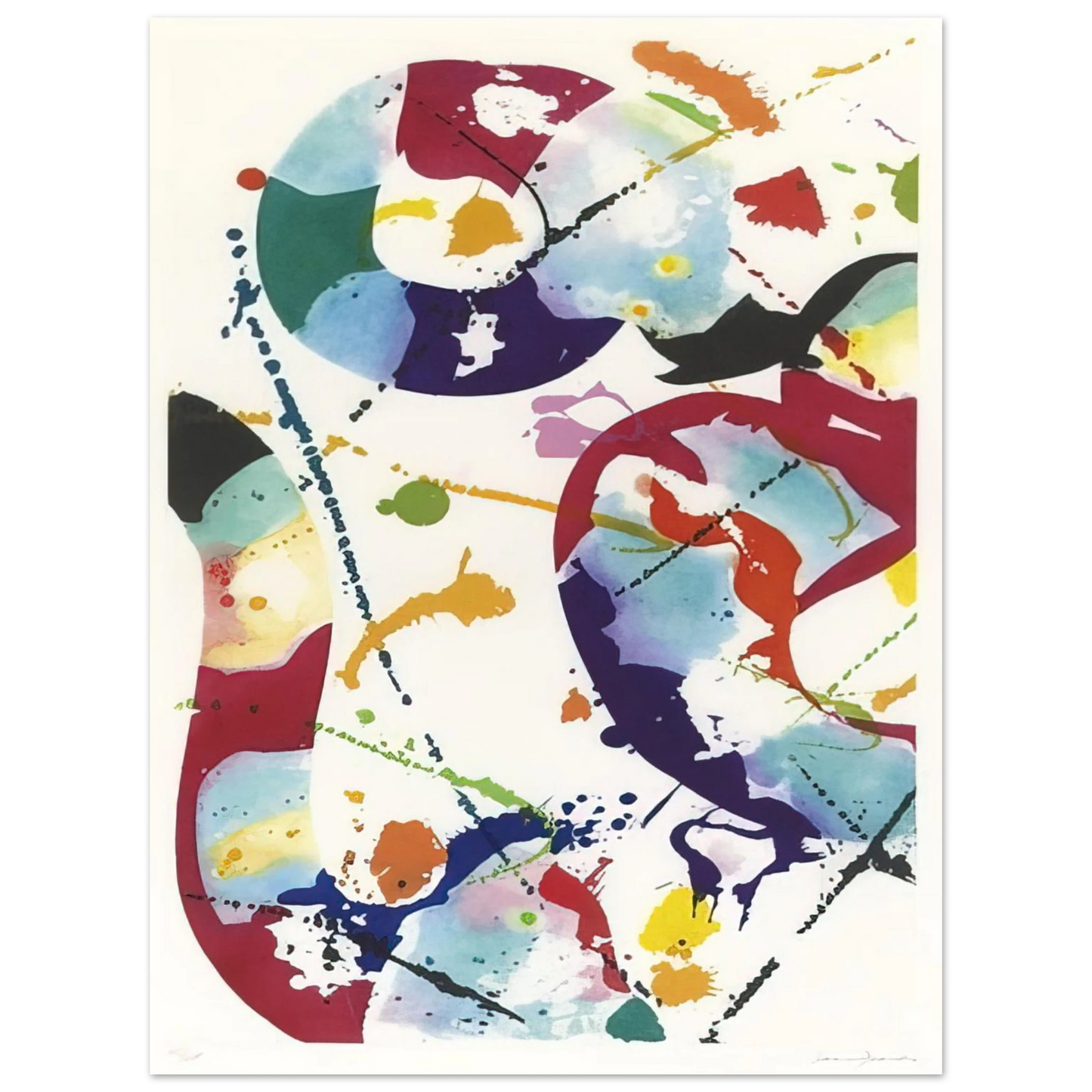 Sam Francis - Untitled  SFE-85   75x100 cm / 30x40inches Fine Art Poster