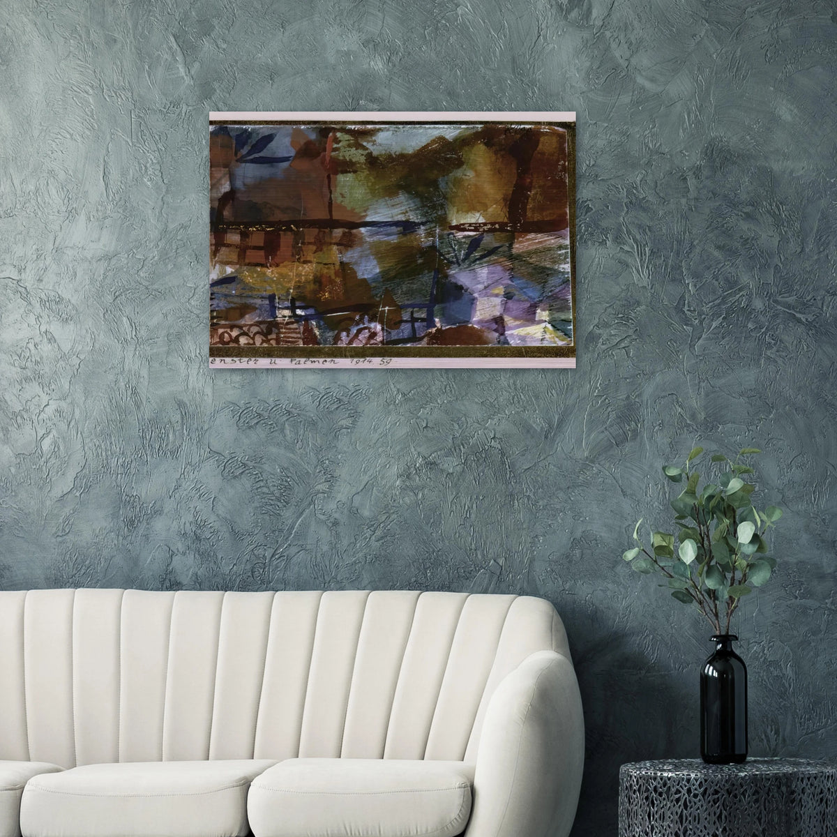 WINDOWS AND PALM TREES 1914 - Paul Klee Brushed Aluminum Print - 70x100 cm / 28x40 inches | Paul Klee Aluminum Print | Paul Klee Prints