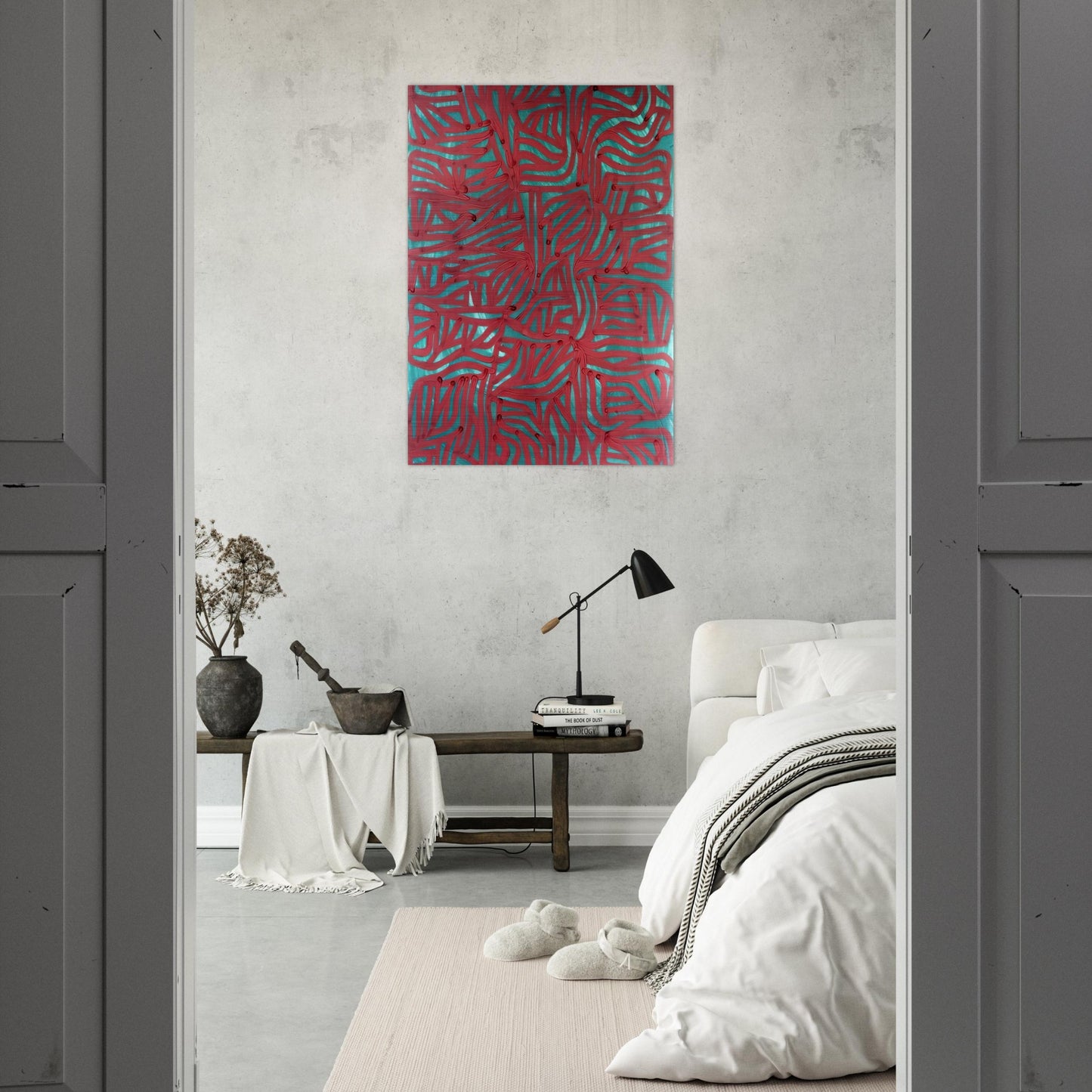 Irregular Grid - Sol LeWitt Brushed Aluminum Print - 70x100 cm / 28x40 inches | Sol LeWitt Aluminum Print | Sol LeWitt Prints