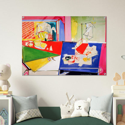 Magenta and Blue - Hans Hofmann Acrylic Print - 70x100 cm / 28x40″ inches