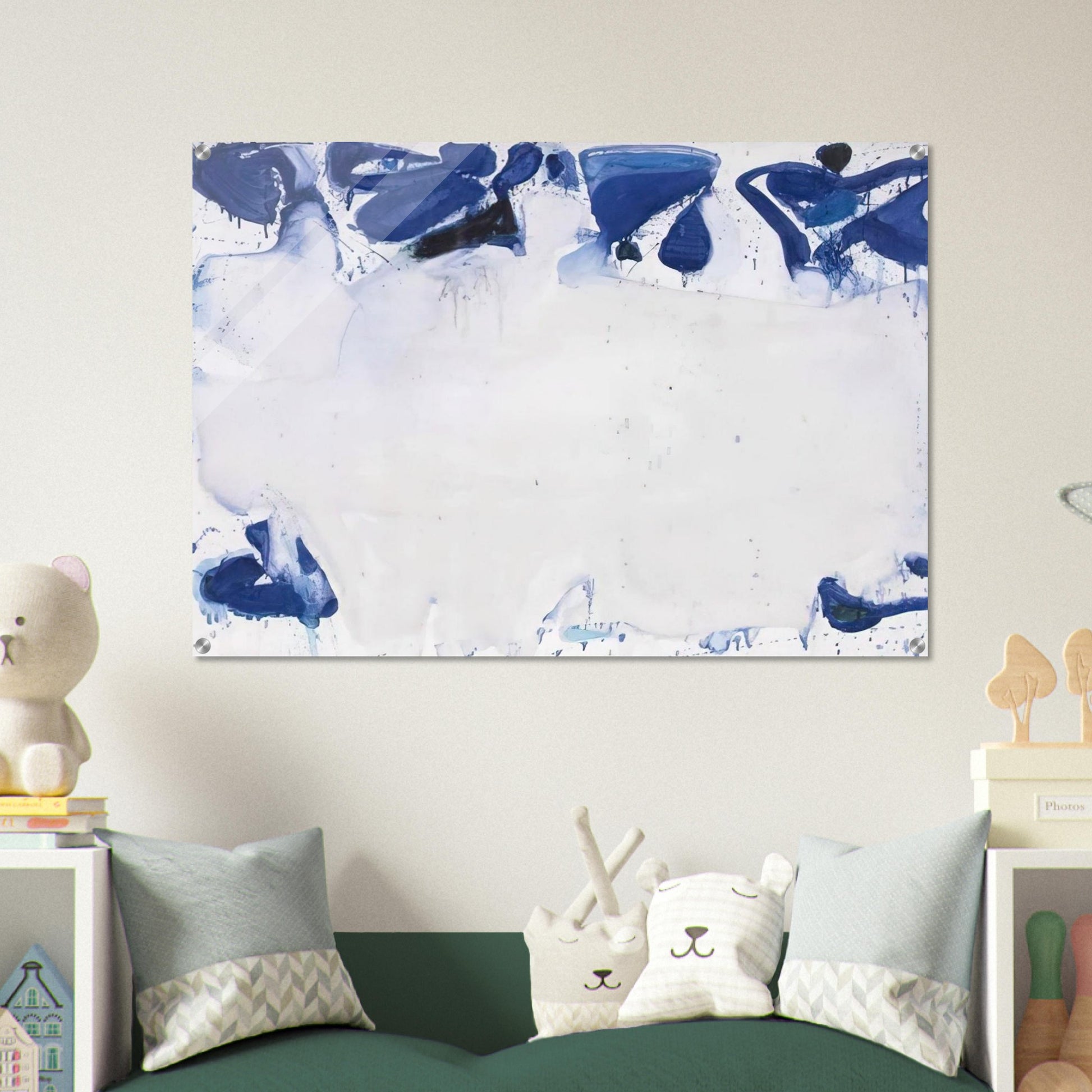 Composition in Blue and White - Sam Francis Acrylic Print - 70x100 cm / 28x40″ inches
