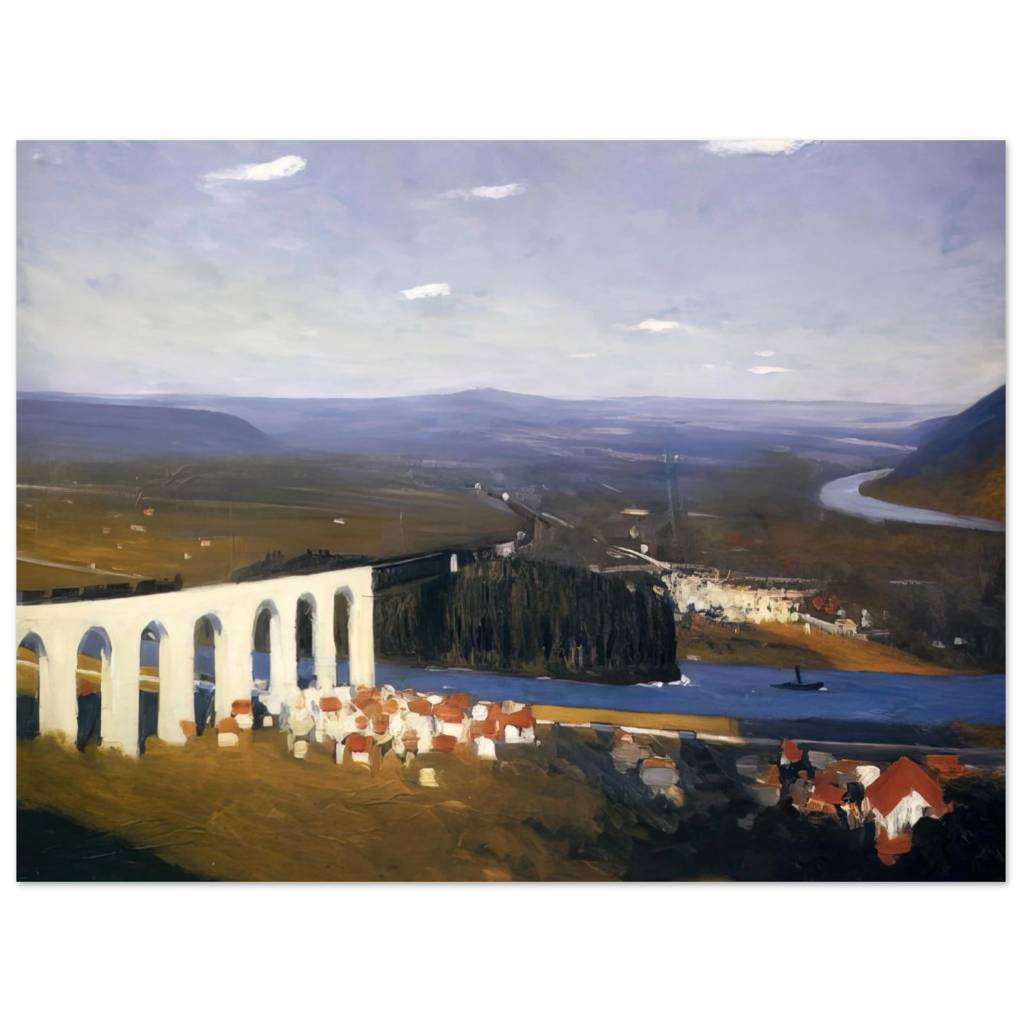 Edward Hopper - Valley of the Seine Fine Art Poster