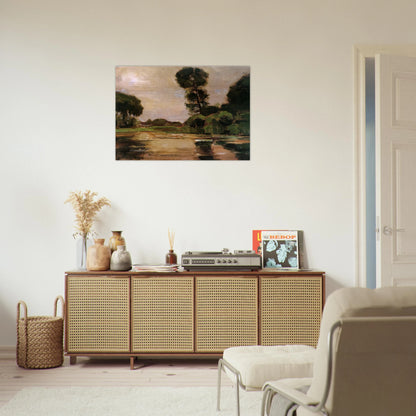 Lonely tree at the Gein Sun - Piet Mondrian Brushed Aluminum Print - 70x100 cm / 28x40 inches | Piet Mondrian Aluminum Print | Piet Mondrian Prints