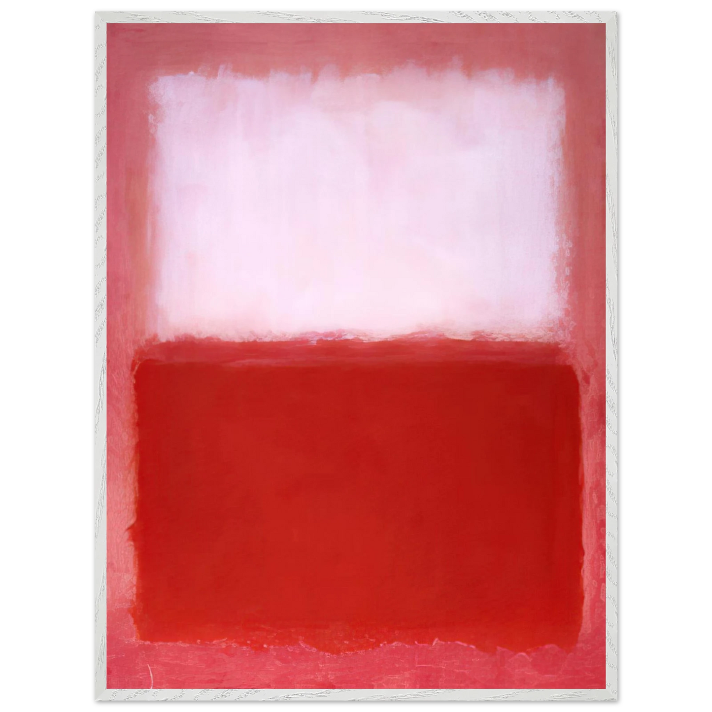 Mark Rothko - White Over Red - 1957 Wall Art - 60x80 cm / 24x32 inches - Fine Art Poster-canvas - -