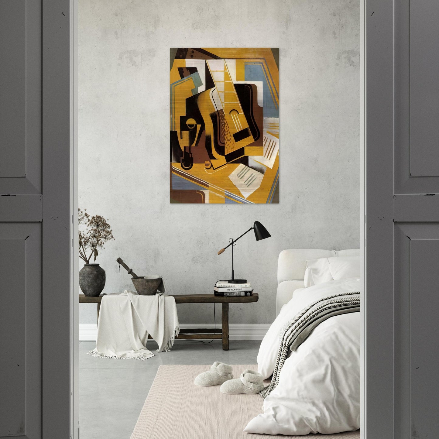 PHOTOGRAPH OF THE GUITAR 1918 - Juan Gris Brushed Aluminum Print - 70x100 cm / 28x40 inches | Juan Gris Aluminum Print | Juan Gris Prints