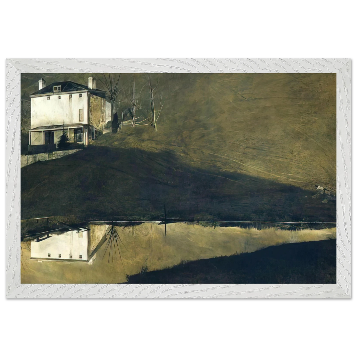 Andrew Wyeth - BROWN SWISS Wall Art - 30x40 cm / 12x16 inches - Premium Wooden Framed Poster With Fine Art Paper - Black frame