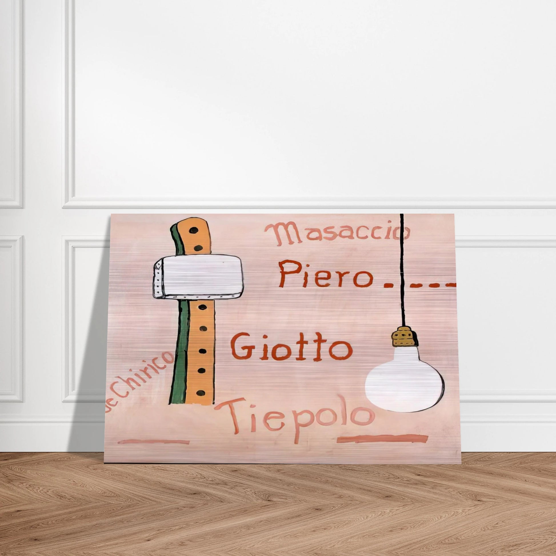 PANTHEON 1973 - Philip Guston Brushed Aluminum Print - 70x100 cm / 28x40 inches | Philip Guston Aluminum Print | Philip Guston Prints