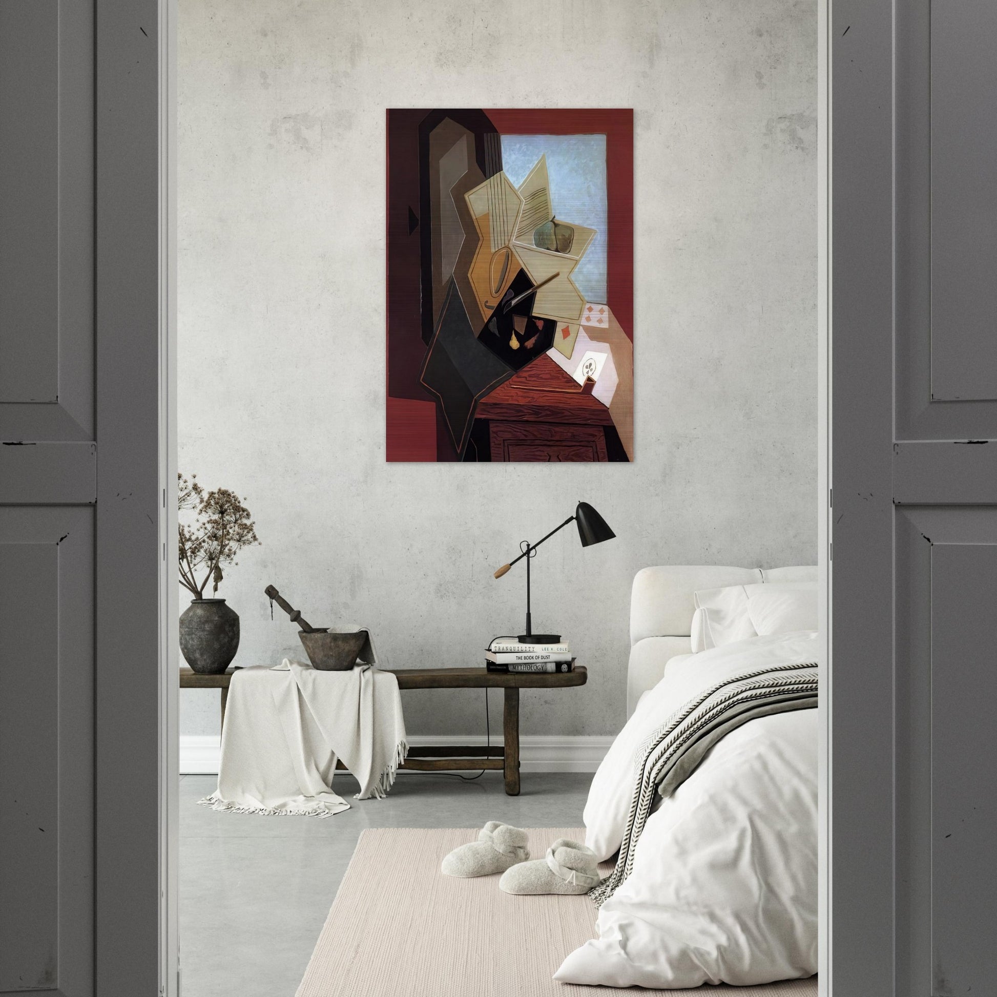 THE PAINTER S WINDOW 1925 - Juan Gris Brushed Aluminum Print - 70x100 cm / 28x40 inches | Juan Gris Aluminum Print | Juan Gris Prints