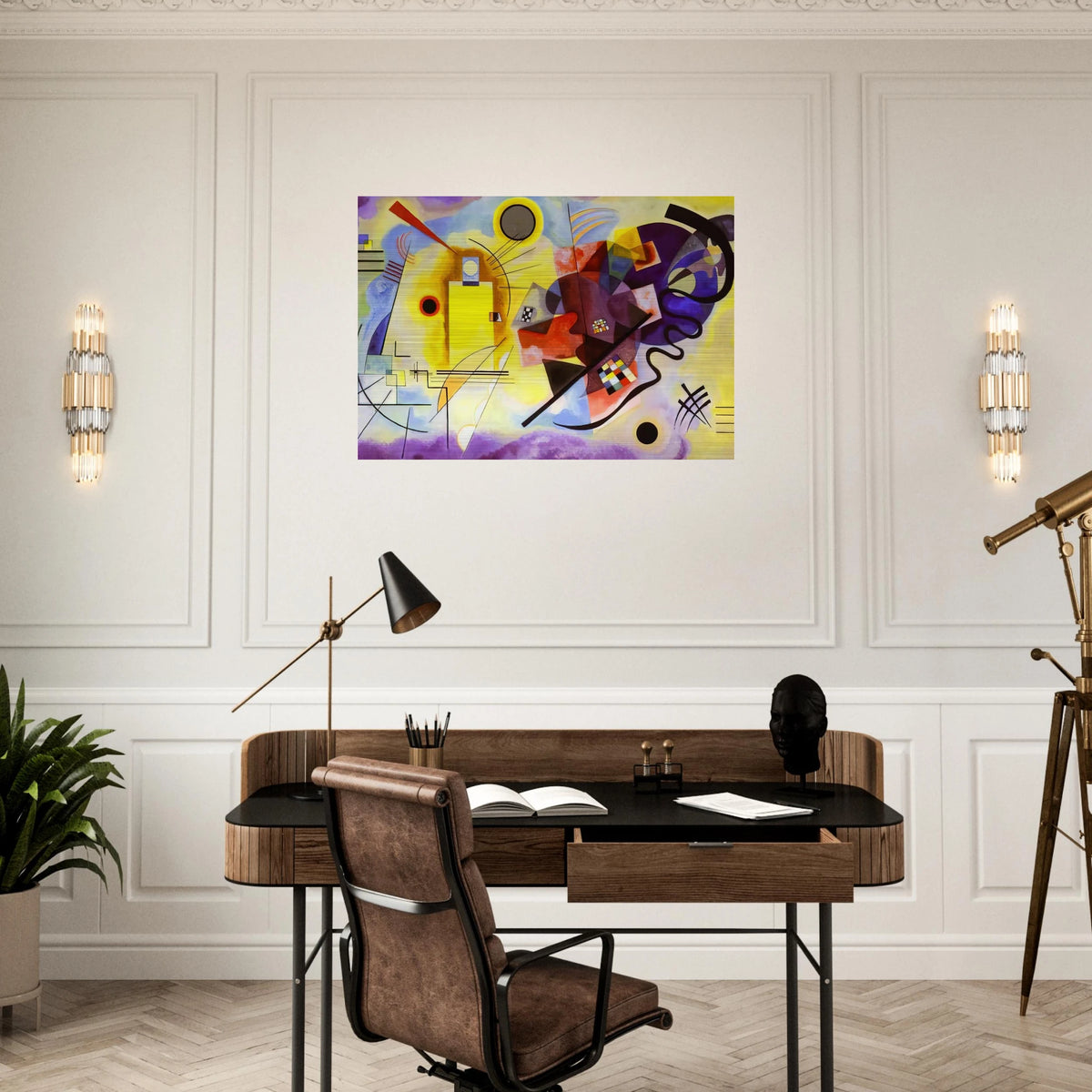 YELLOW RED BLUE 1925 - Wassily Kandinsky Brushed Aluminum Print - 70x100 cm / 28x40 inches | Wassily Kandinsky Aluminum Print | Wassily Kandinsky Prints