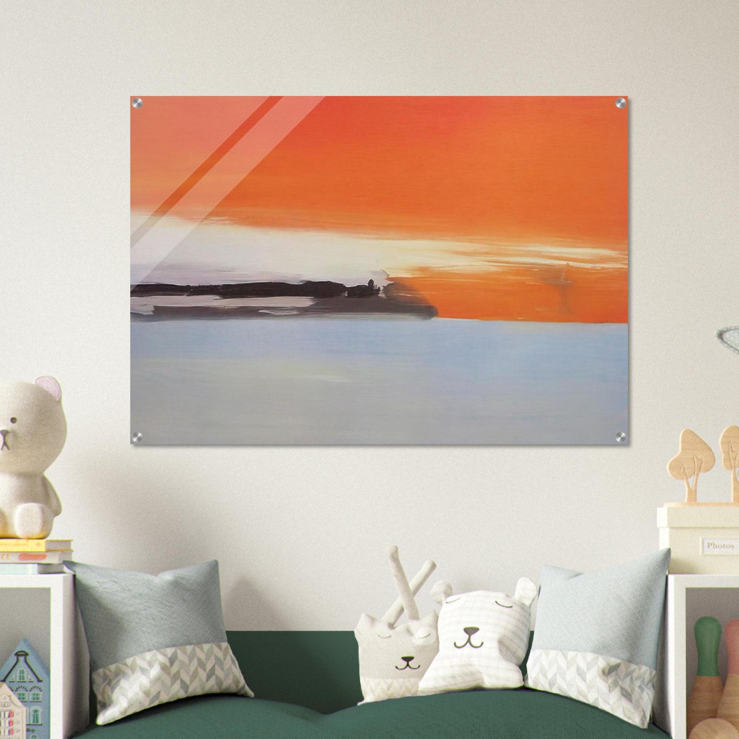 Chemin de fer au bord de la mer, soleil couchant - 1955 - Nicolas de Stael Acrylic Print - 70x100 cm / 28x40″ inches