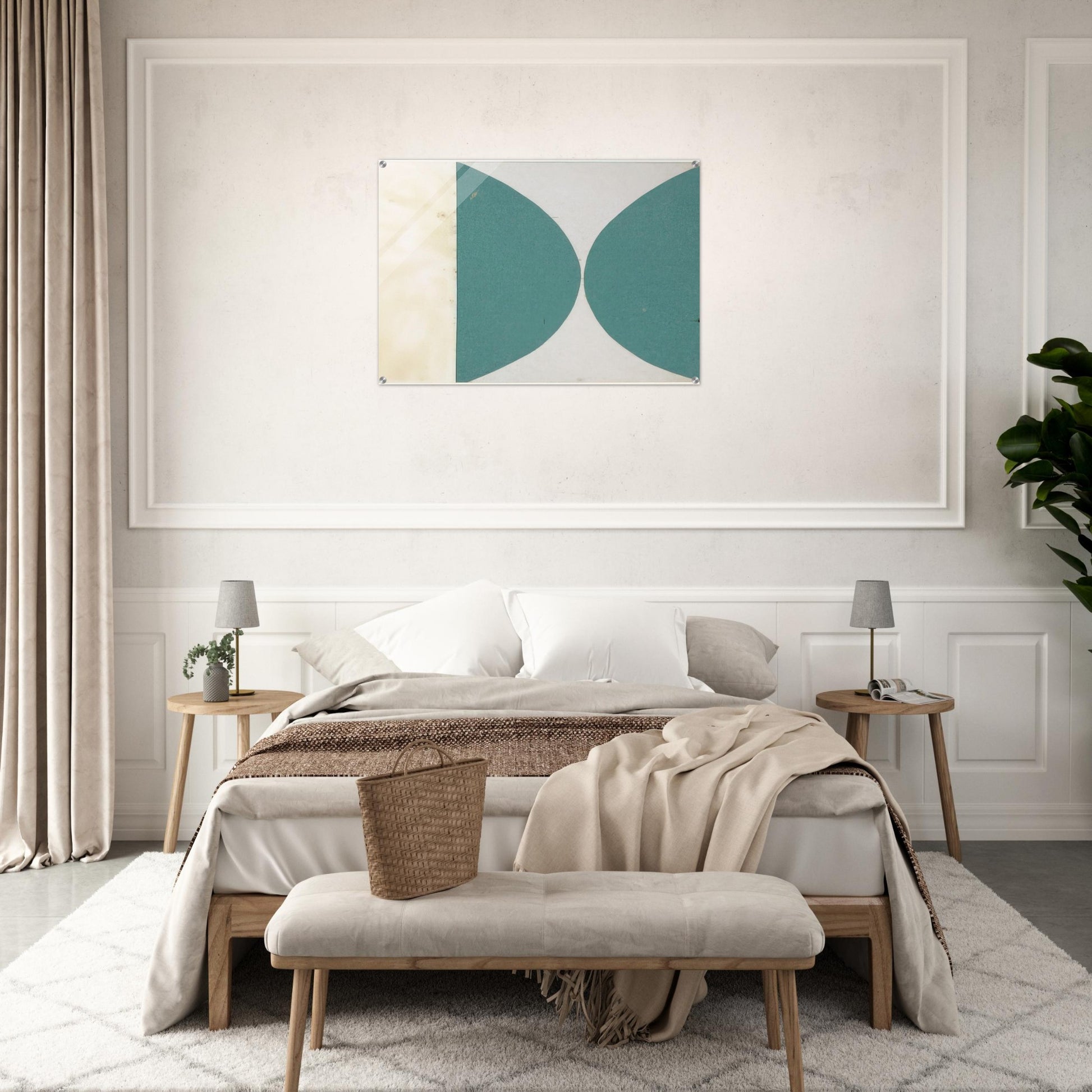 Green Curves from the series Line Form Color - Ellsworth Kelly Acrylic Print - 70x100 cm / 28x40″ inches