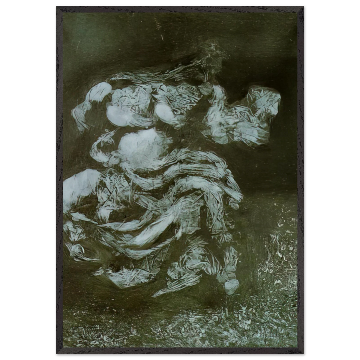 A FATE OF THE PARTHENON - Salvador Dali 70x100 cm / 28x40 inches Framed Art Print – Black Wooden Frame