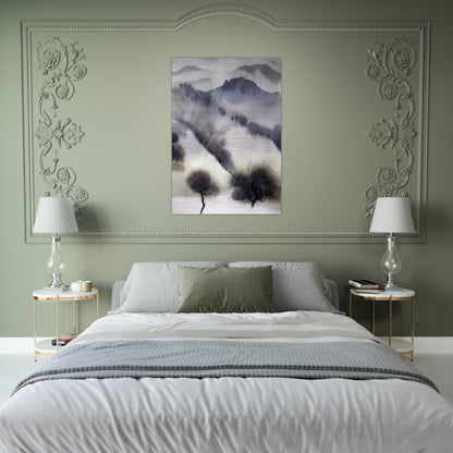 California landscape - Eyvind Earle Brushed Aluminum Print - 70x100 cm / 28x40 inches | Eyvind Earle Aluminum Print | Eyvind Earle Prints