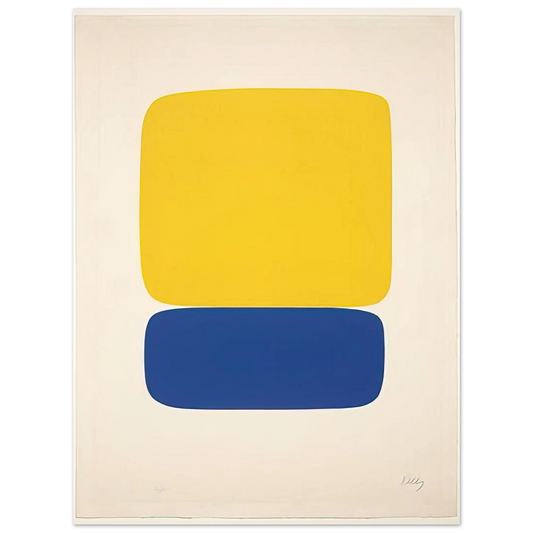 Ellsworth Kelly - Yellow over Dark Blue Fine Art Poster