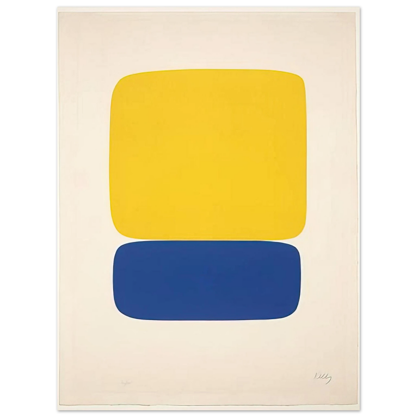 Ellsworth Kelly - Yellow over Dark Blue Fine Art Poster