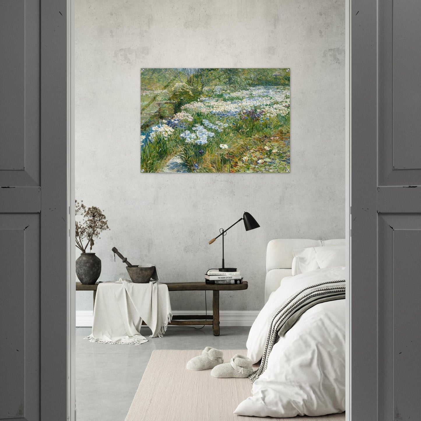 The Water Garden - Childe Hassam Acrylic Print - 70x100 cm / 28x40″ inches