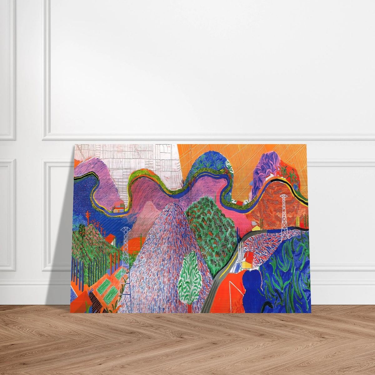 David Hockney - David Hockney Brushed Aluminum Print - 70x100 cm / 28x40 inches | David Hockney Aluminum Print | David Hockney Prints | David Hockney Art | Artwork by David Hockney