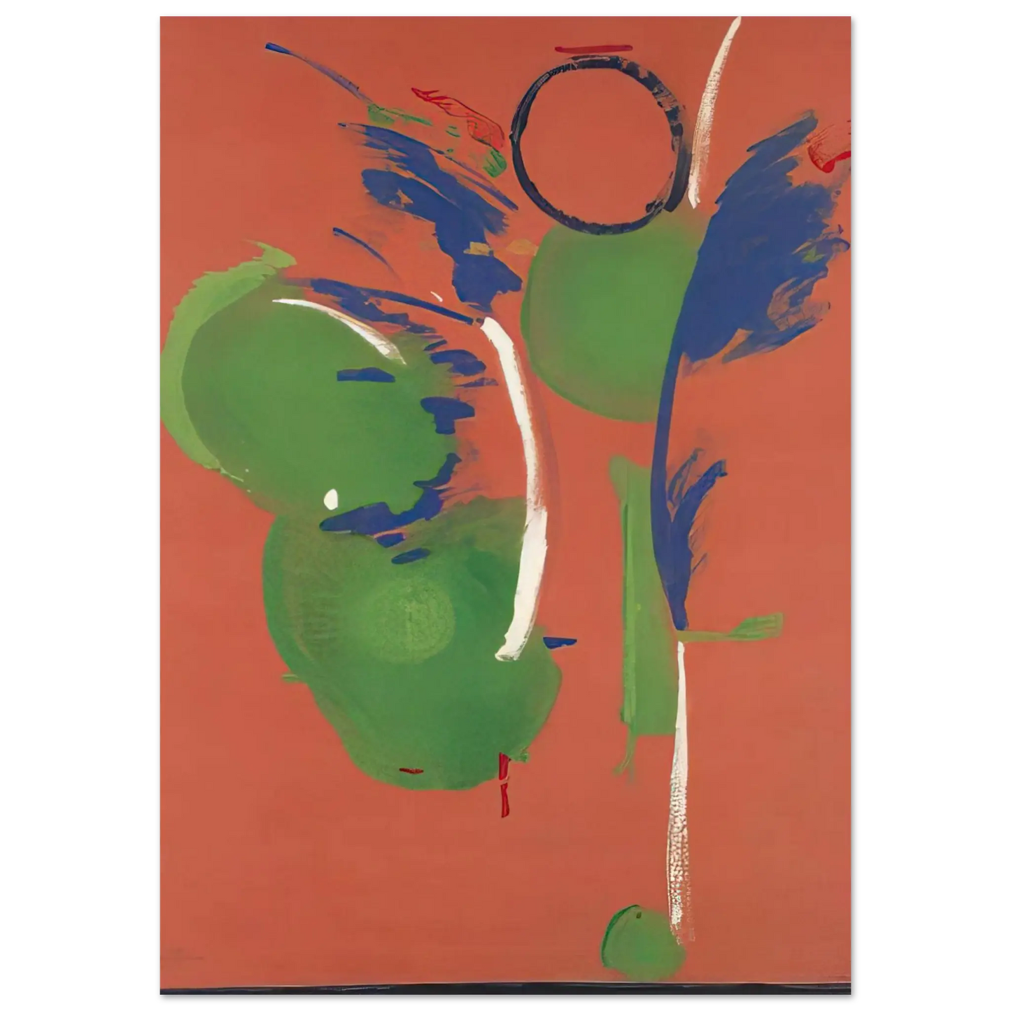 Helen Frankenthaler - Mary, Mary - 1987 Wall art - 50x70 cm / 20x28 Inches - Premium Wooden Framed Poster With Fine Art Paper - Black frame