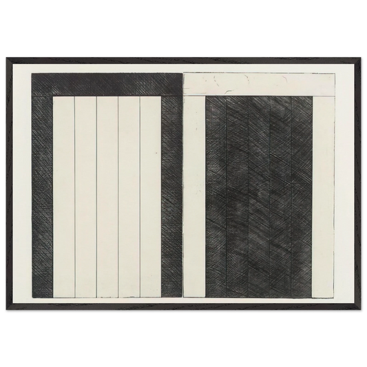 For Caroline - 1977 - Brice Marden 70x100 cm / 28x40 inches Framed Art Print – Black Wooden Frame