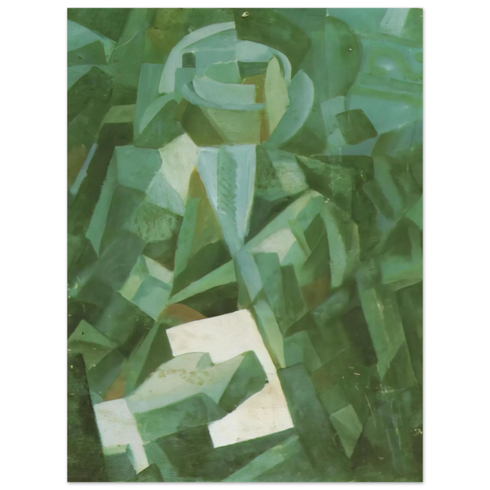 Salvador Dali - CUBIST COMPOSITION PORTRAIT OF A SEATED PERSON HOLDING A LETTER  75x100 cm / 30x40inches Fine Art Poster