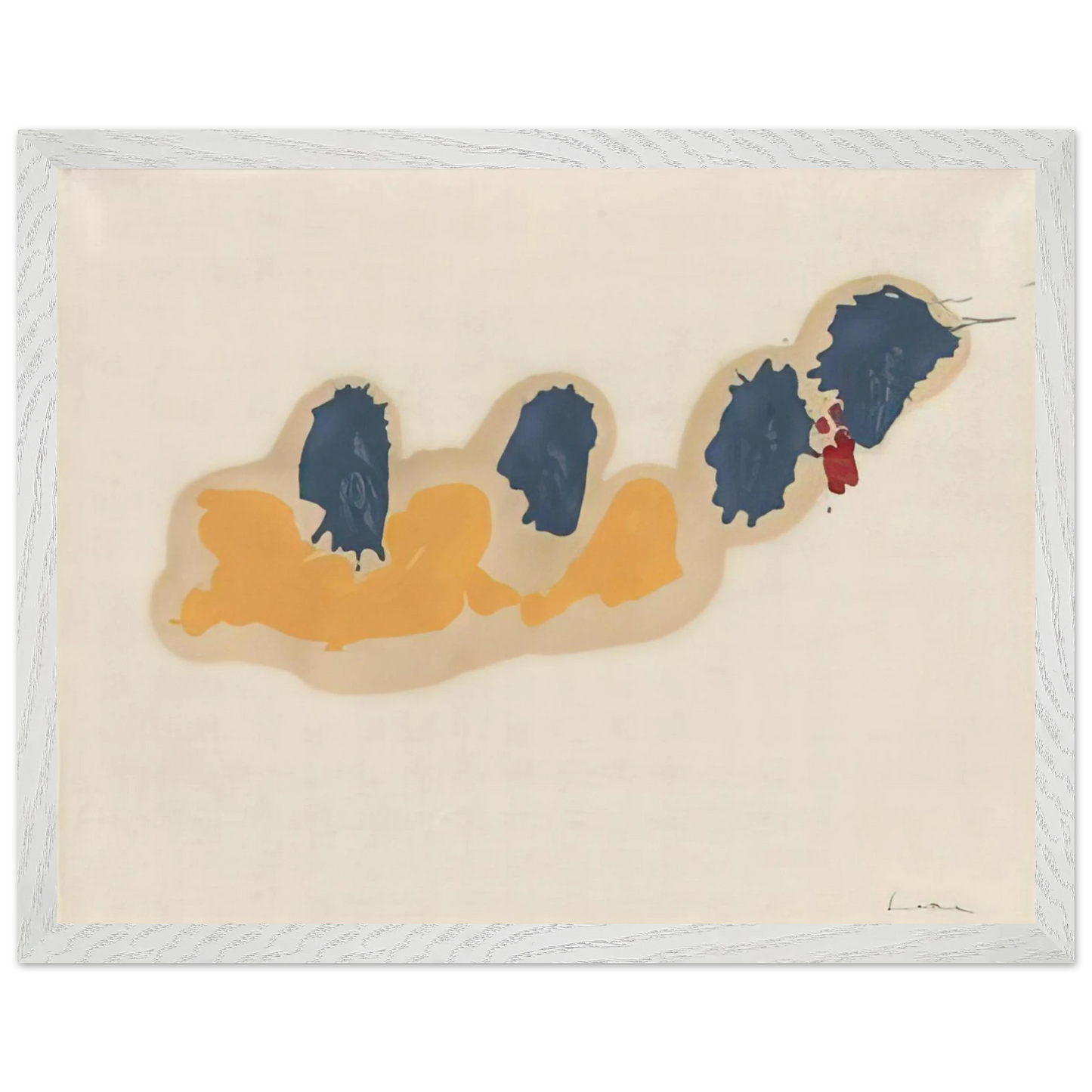 Helen Frankenthaler - April IV - 1960 Wall art - 20x25 cm / 8x10 inches - Premium Wooden Framed Poster With Fine Art Paper-canvas - Black frame