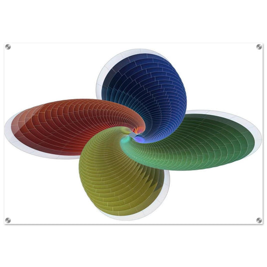 Tower of Fire, parametric model - Abstract Art - Johannes Itten Acrylic Print - 70x100 cm / 28x40″ inches