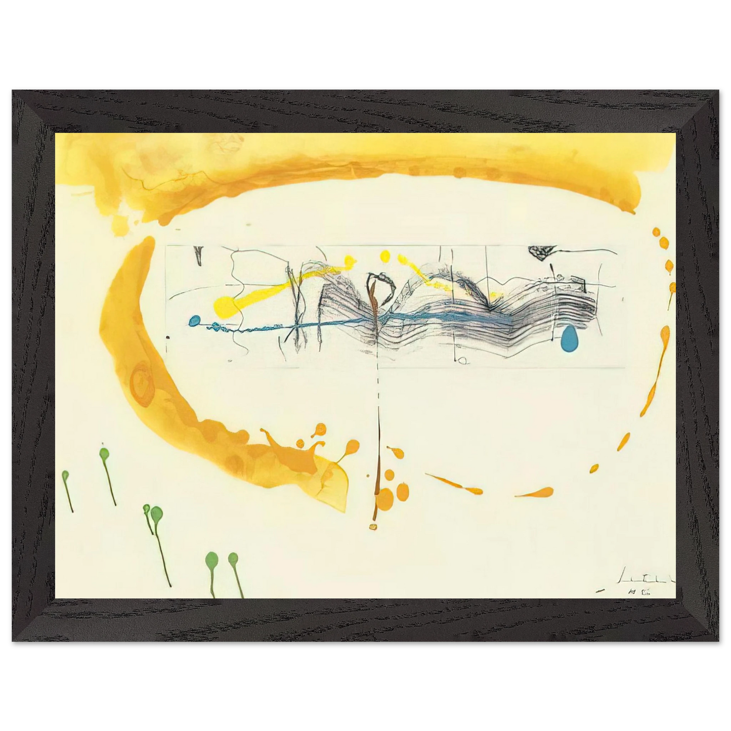 Helen Frankenthaler - Making Music - 2000 Wall art - 30x45 cm / 12x18 inches - Premium Wooden Framed Poster With Fine Art Paper-canvas - White frame