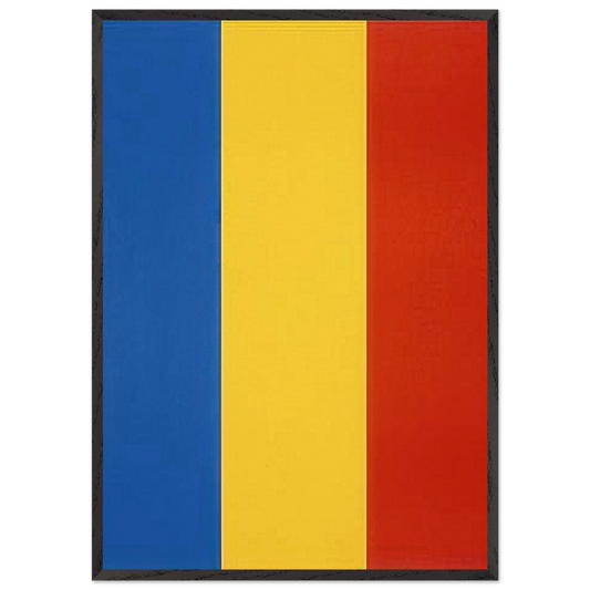 Blue Yellow Red - Ellsworth Kelly 70x100 cm / 28x40 inches Framed Art Print – Black Wooden Frame