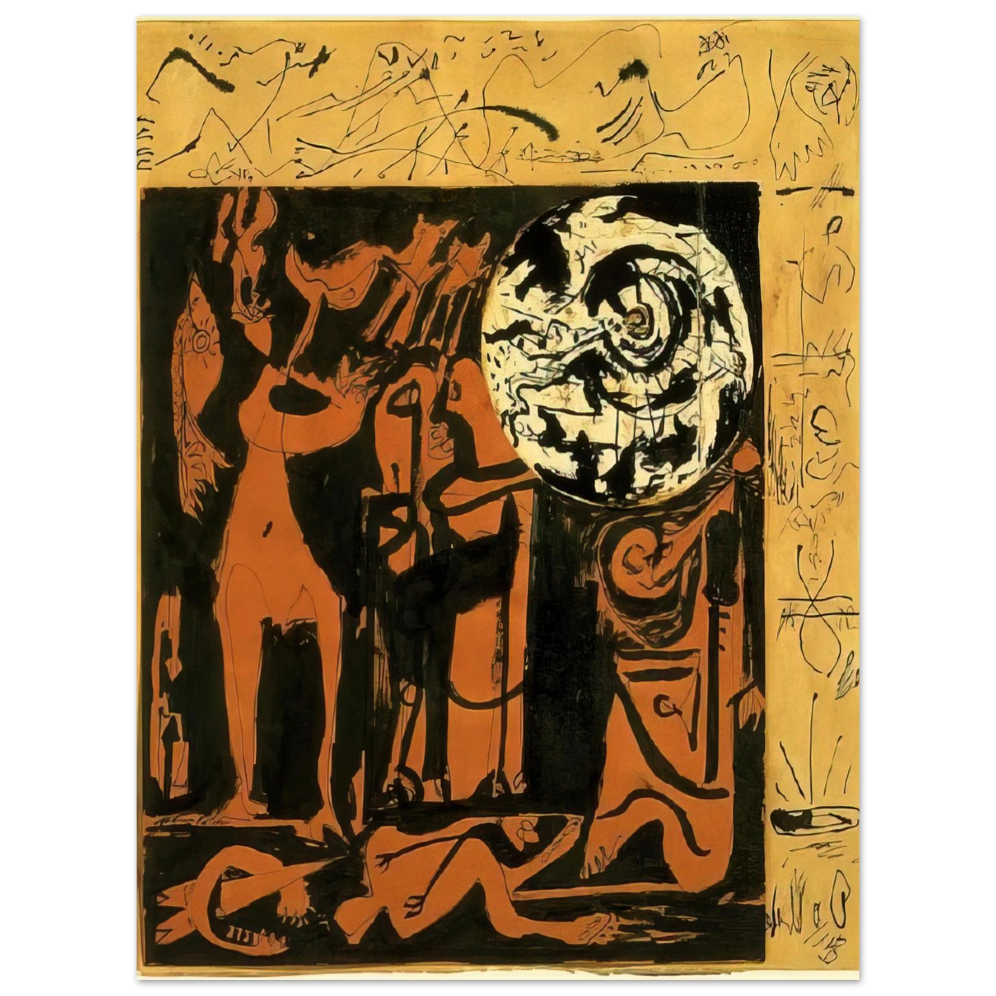 Jackson Pollock - UNTITLED 3  75x100 cm / 30x40inches Fine Art Poster