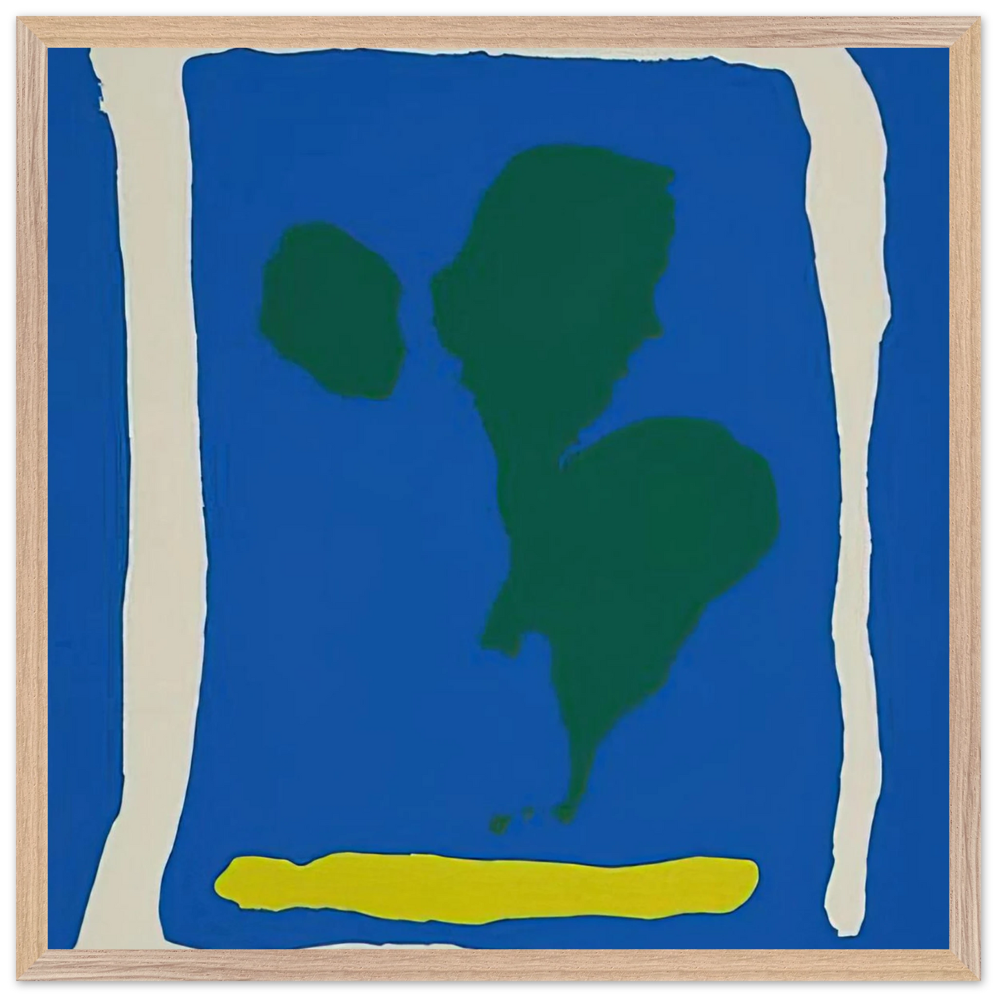 Helen Frankenthaler - Air Frame - 1965 Wall art - 13x18 cm / 5x7 inches - Premium Wooden Framed Poster With Fine Art Paper-canvas - White frame