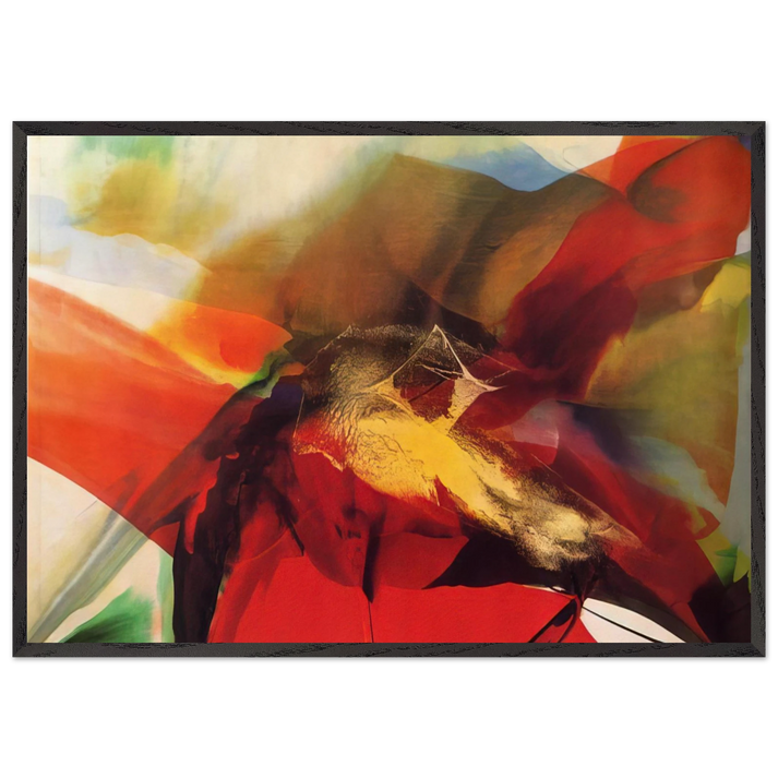 Phenomena Day of Zagorsk - Paul Jenkins 70x100 cm / 28x40 inches Framed Art Print – Black Wooden Frame