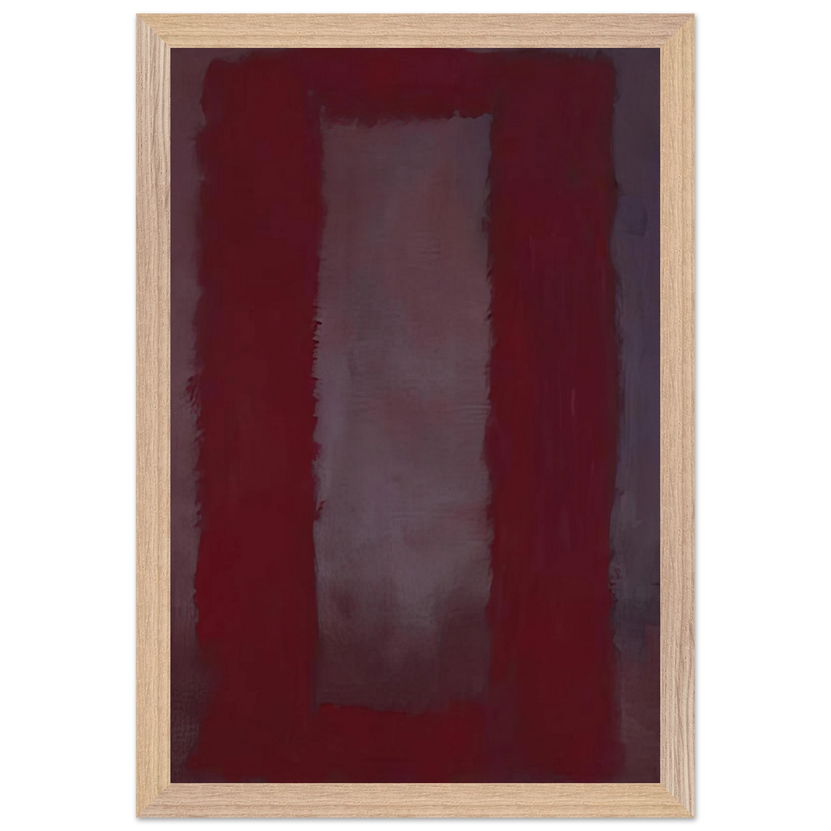 Mark Rothko - Red on Maroon - 1959 Wall Art - 21x29.7 cm / 8x12" - Premium Wooden Framed Poster With Fine Art Paper - White frame