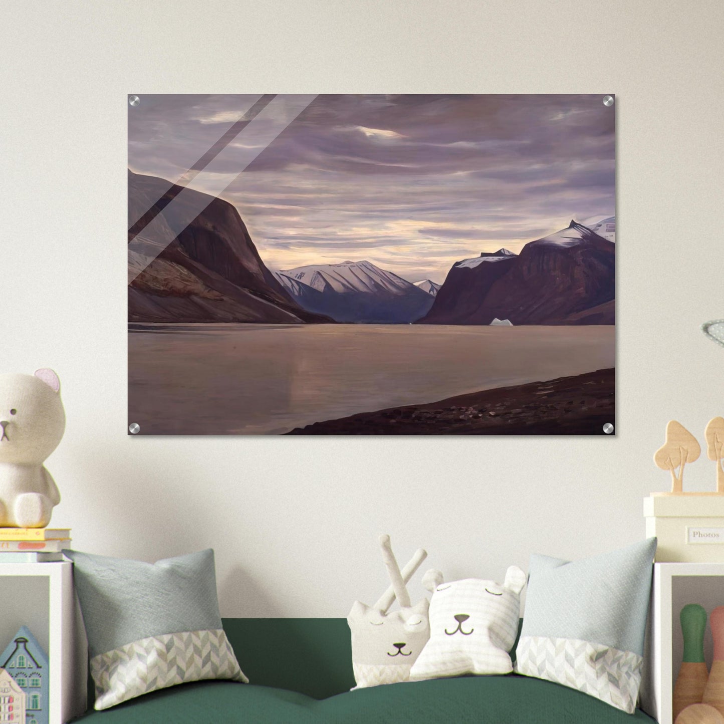 North Greenland Fiord, Gray Day - Rockwell Kent Acrylic Print - 70x100 cm / 28x40″ inches