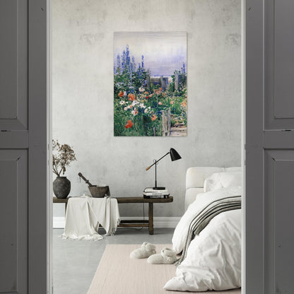 Home of the Hummingbird - Childe Hassam Brushed Aluminum Print - 70x100 cm / 28x40 inches | Childe Hassam Aluminum Print | Childe Hassam Prints