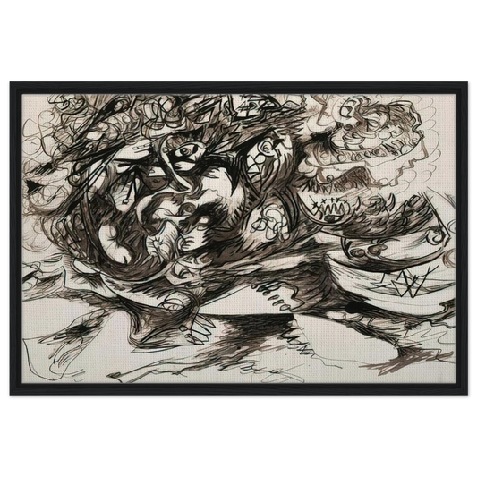 UNTITLED O CONNOR THAW 771 - Jackson Pollock Framed Canvas Print