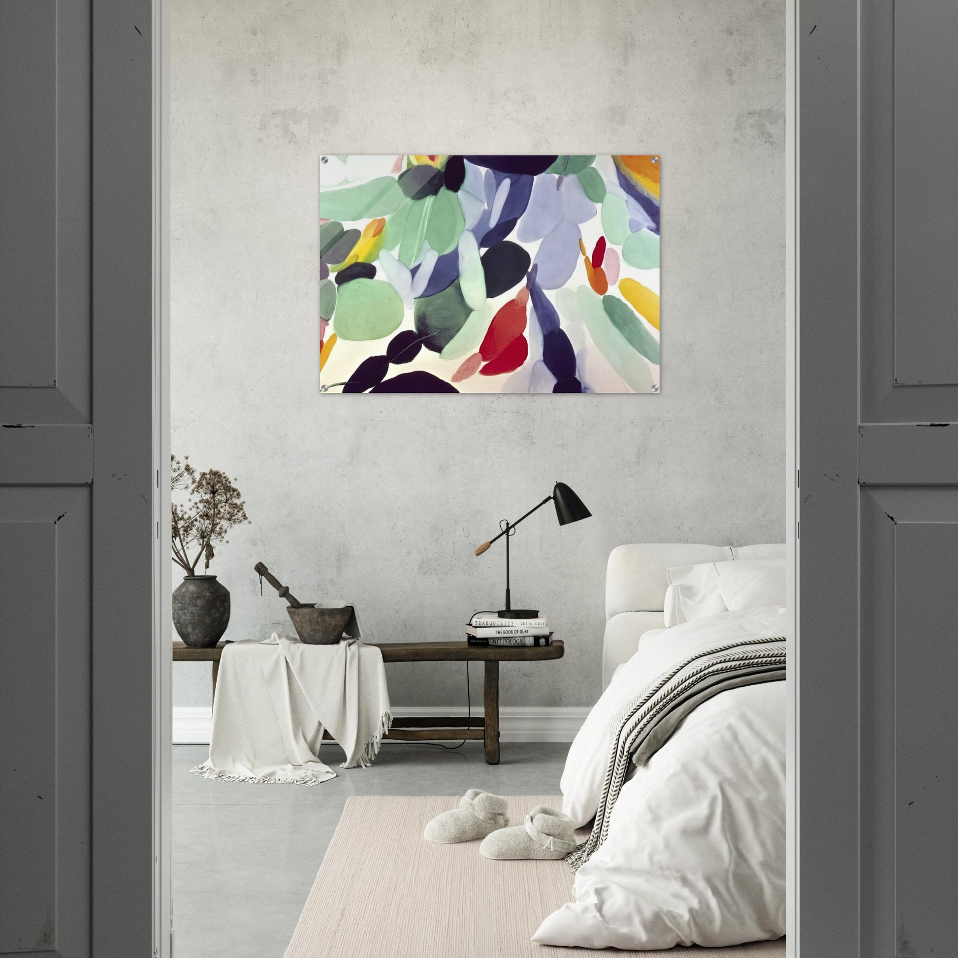 Seven Green Leagues - Alice Baber Acrylic Print - 70x100 cm / 28x40″ inches | Alice Baber Wall Art | Alice Baber Prints