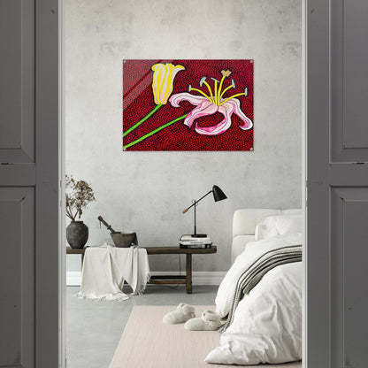 READY TO BLOSSOM IN THE MORNING 1989 - Yayoi Kusama Acrylic Print - 70x100 cm / 28x40″ inches