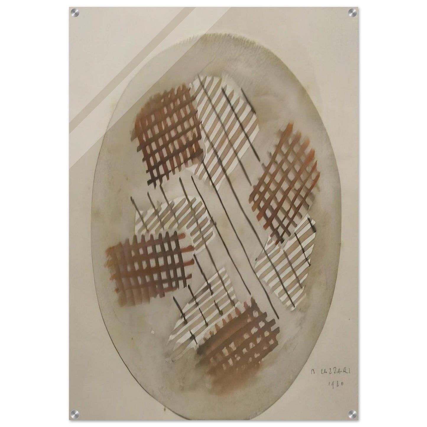 Red and White Signals - 1930 - Bice Lazzari Acrylic Print - 70x100 cm / 28x40″ inches | Bice Lazzari Wall Art | Bice Lazzari Prints