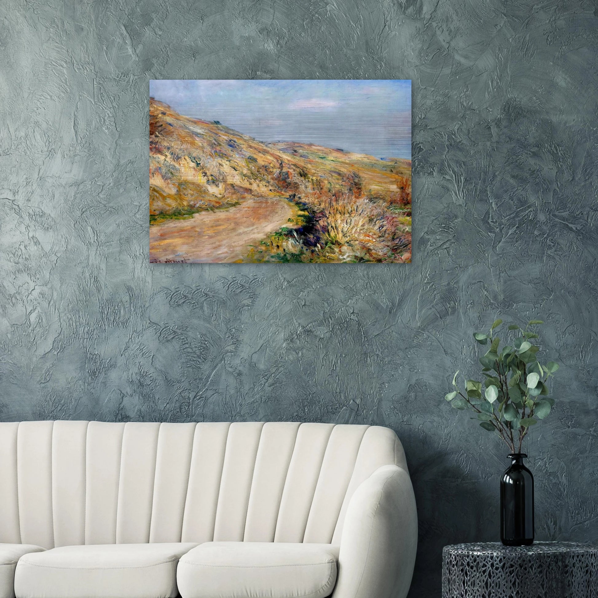 The Road to Giverny - claude monet Brushed Aluminum Print - 70x100 cm / 28x40 inches | claude monet Aluminum Print | claude monet Prints