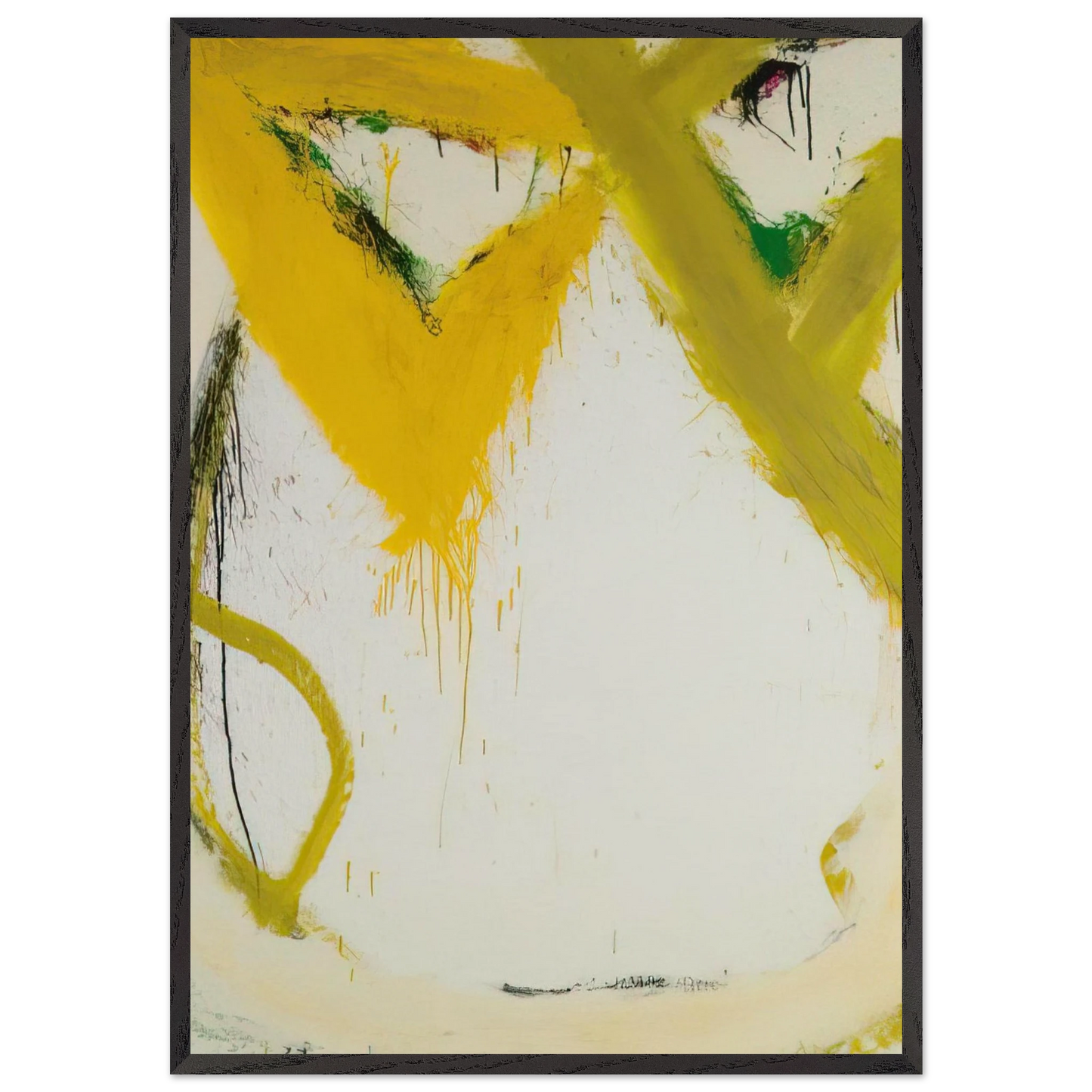 Butte - 1967 - Norman Bluhm 70x100 cm / 28x40 inches Framed Art Print – Black Wooden Frame