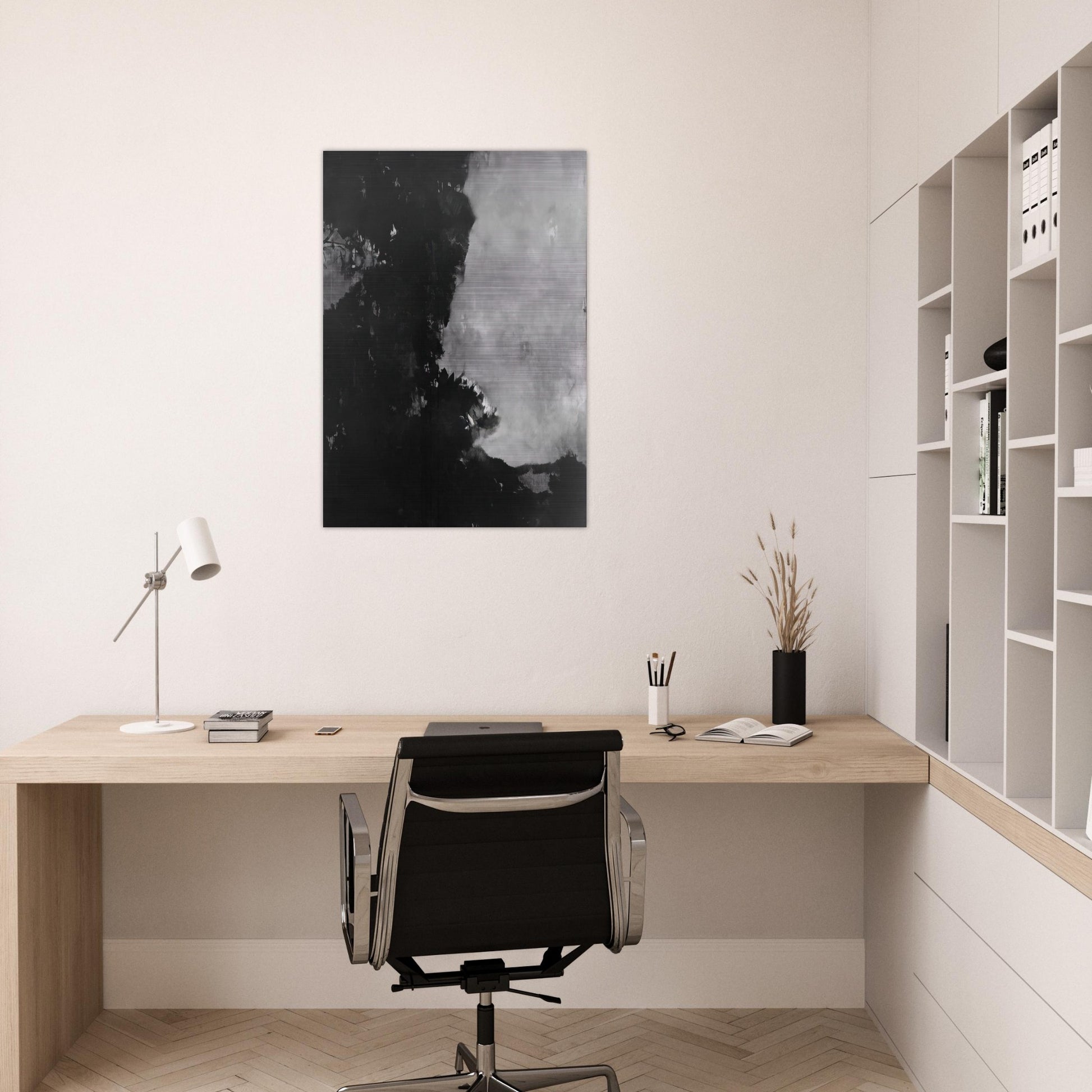 Untitled Black Painting - 1950 - Edward Corbett Brushed Aluminum Print - 70x100 cm / 28x40 inches | Edward Corbett Aluminum Print | Edward Corbett Prints