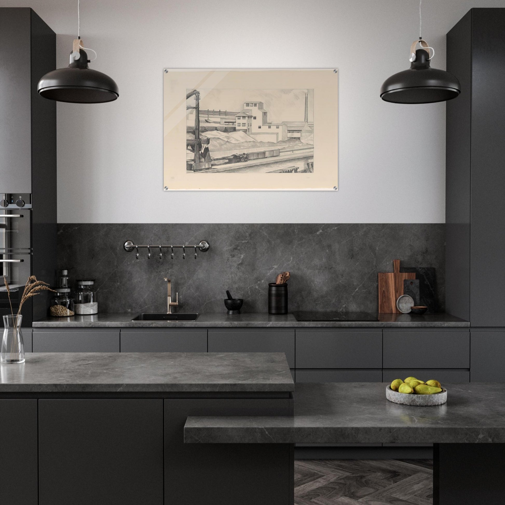 Industrial Series, #1 - 1928 - Charles Sheeler Acrylic Print - 70x100 cm / 28x40″ inches